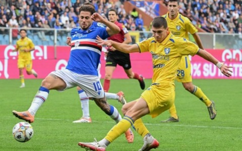 Frosinone, tre traverse e un pareggio a Marassi, 1-1 contro la Sampdoria