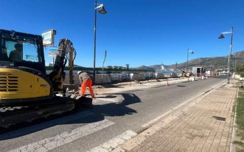 I lavori di riqualificazione presso il lungomare di Gianola-Santo Janni