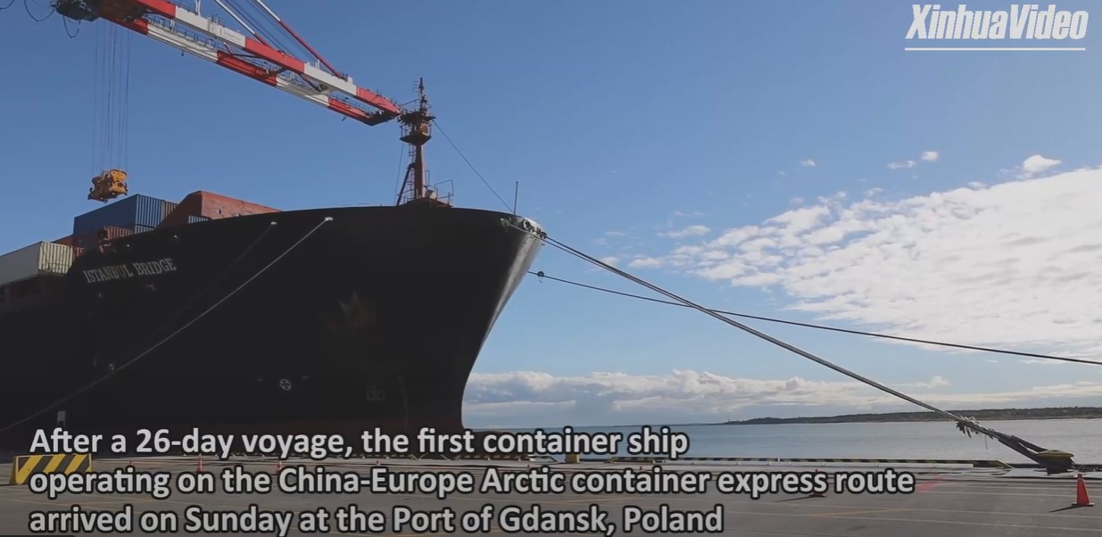 Polonia: prima nave portacontainer su rotta artica Cina-Europa arriva a Danzica