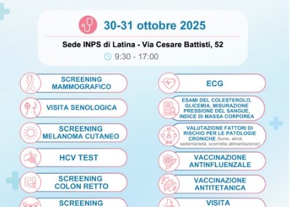 Un Consiglio in Salute, la prevenzione fa tappa a Latina