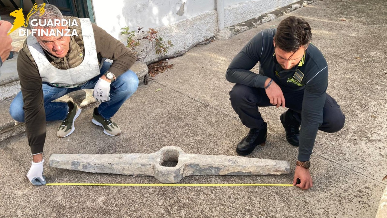 Un ceppo di ancora romana trovato sull’isola di Zannone