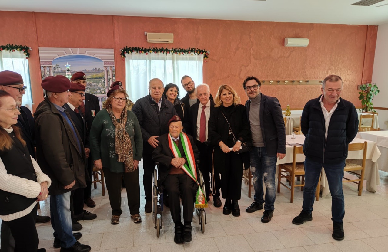 La città festeggia i 105 anni di Luigi “Giotto” Tosti, reduce di guerra