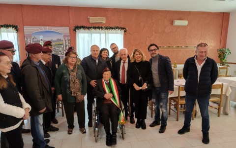 La città festeggia i 105 anni di Luigi “Giotto” Tosti, reduce di guerra