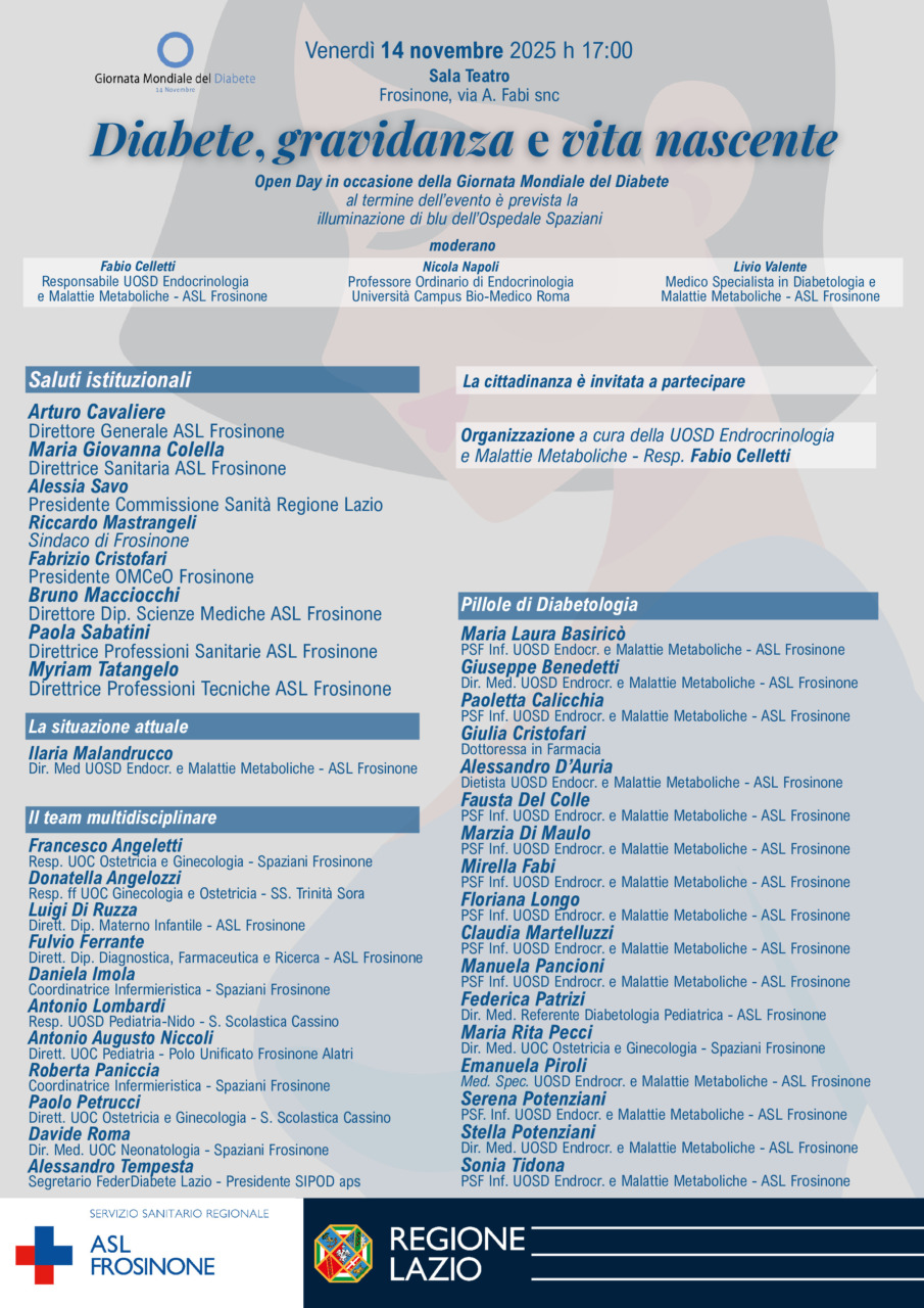 Diabete, gravidanza e vita che nasce: incontro di informazione e sensibilizzazione