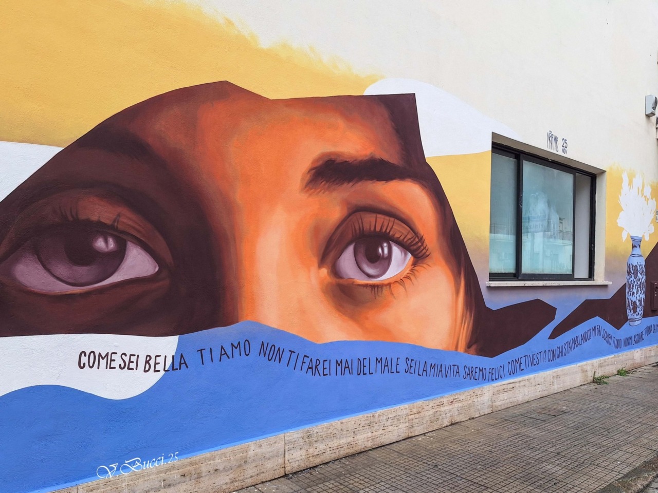 Inaugurata l’opera di arte urbana per dire NO alla Violenza sulle Donne