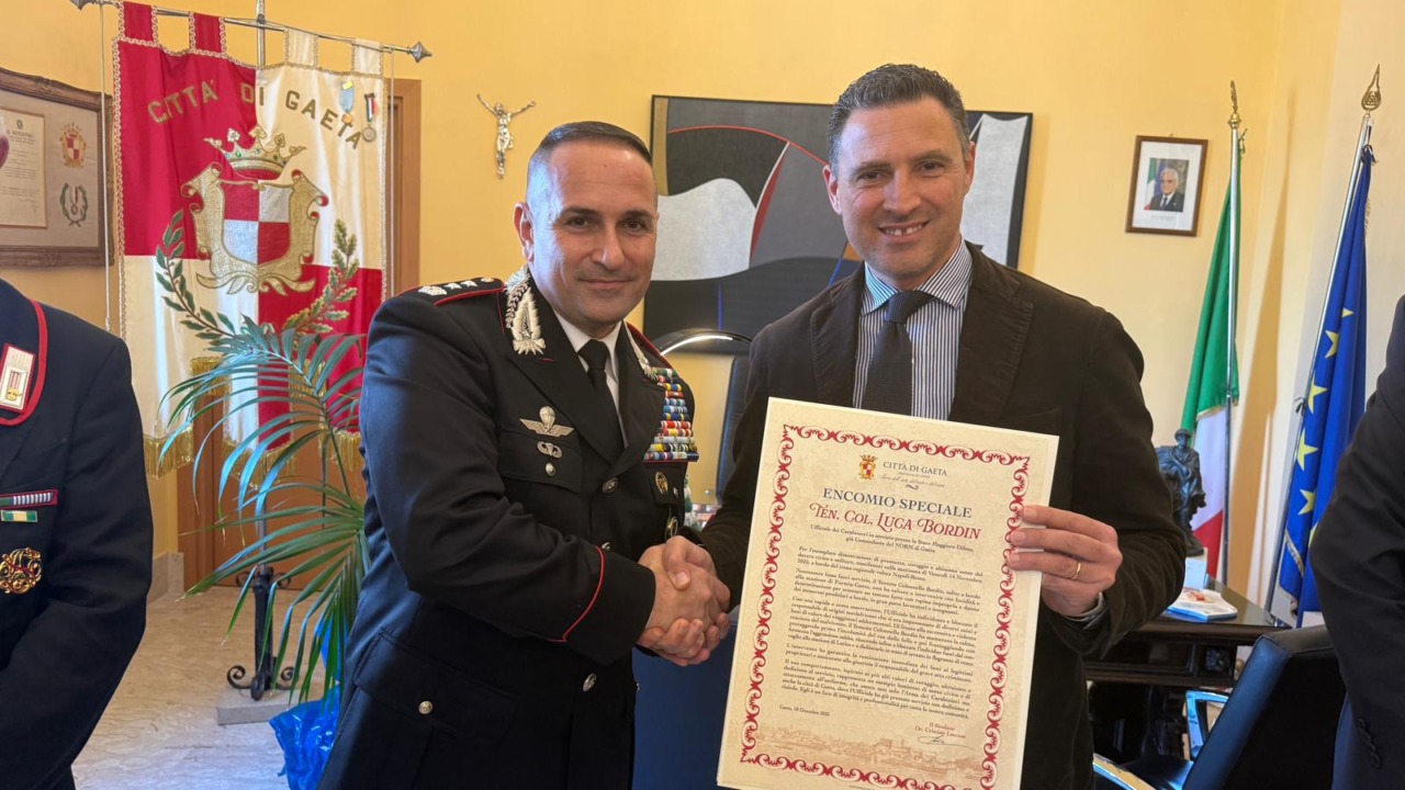 Encomio speciale al Tenente Colonnello Luca Bordin