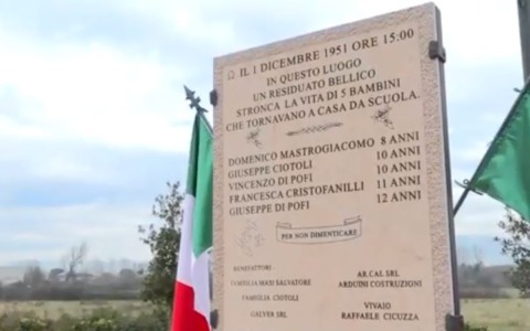 Inaugurato il monumento dedicato alla tragedia di Callami