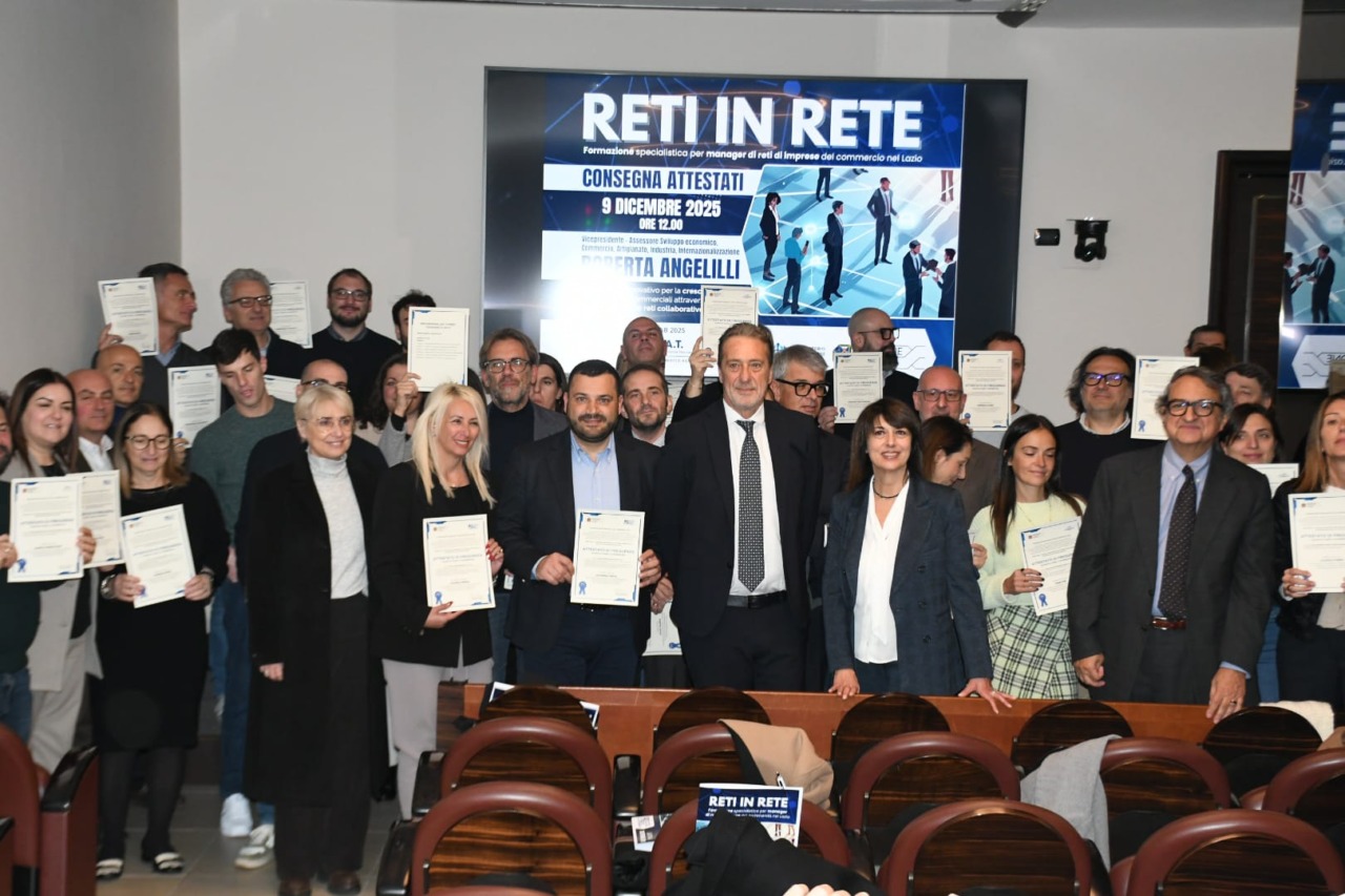“Reti in Rete”: consegnati gli attestati ai partecipanti dei CAT Confcommercio