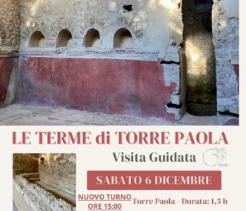 Sabato 6 dicembre visita guidata alle Terme di Torre Paola