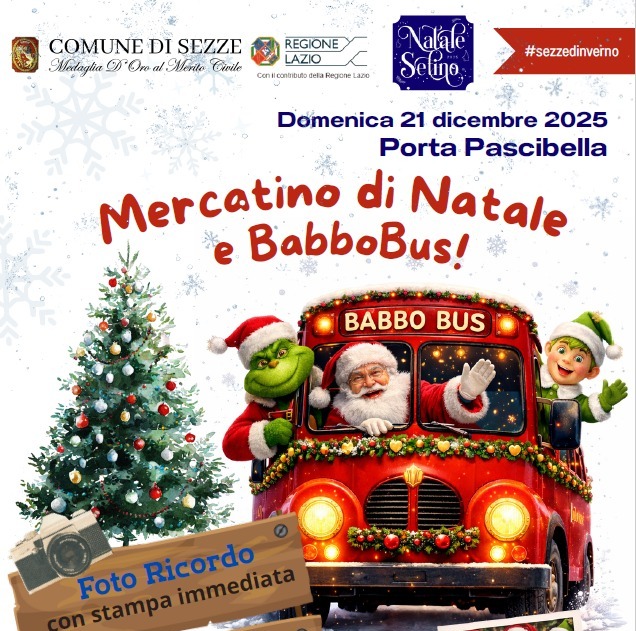 “Mercatino di Natale e BabboBus”, il programma