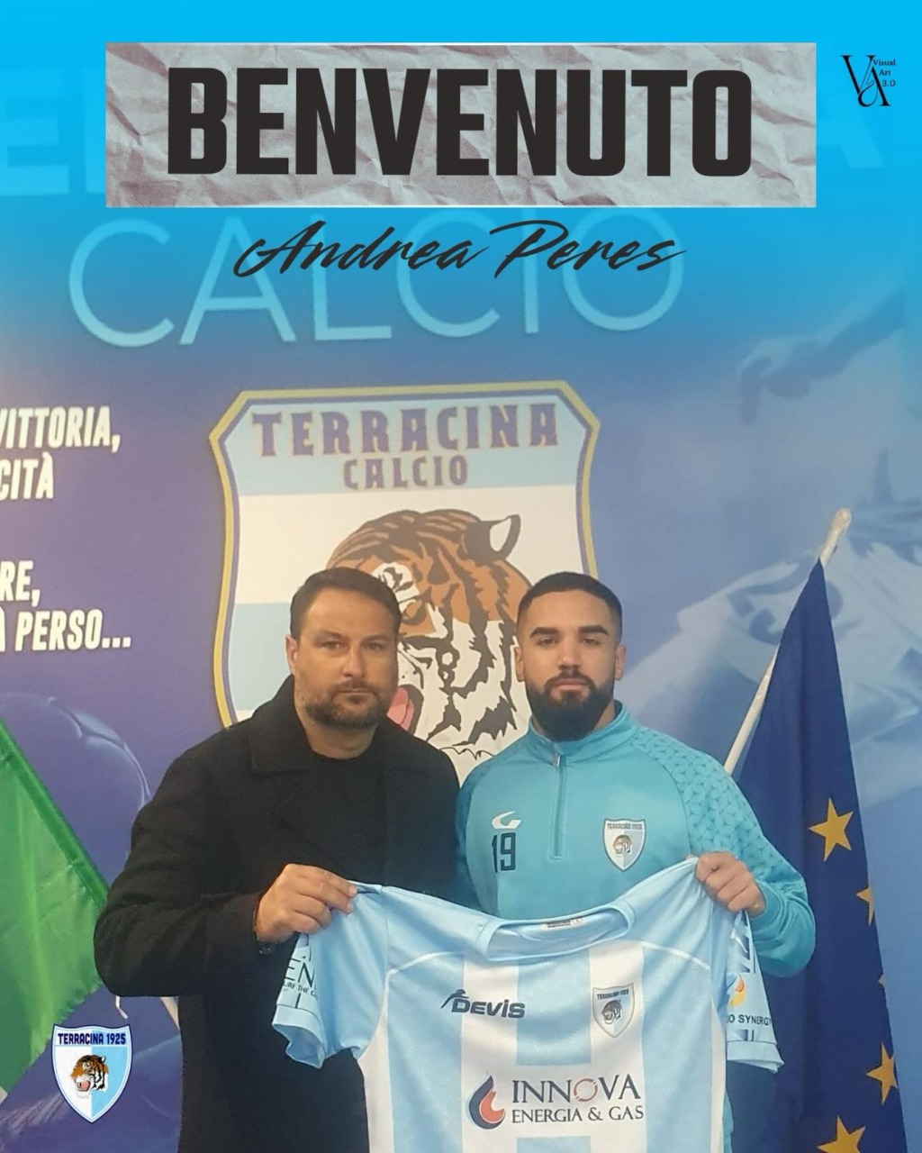 Il centrocampista Peres al Terracina. Solano è della Viterbese