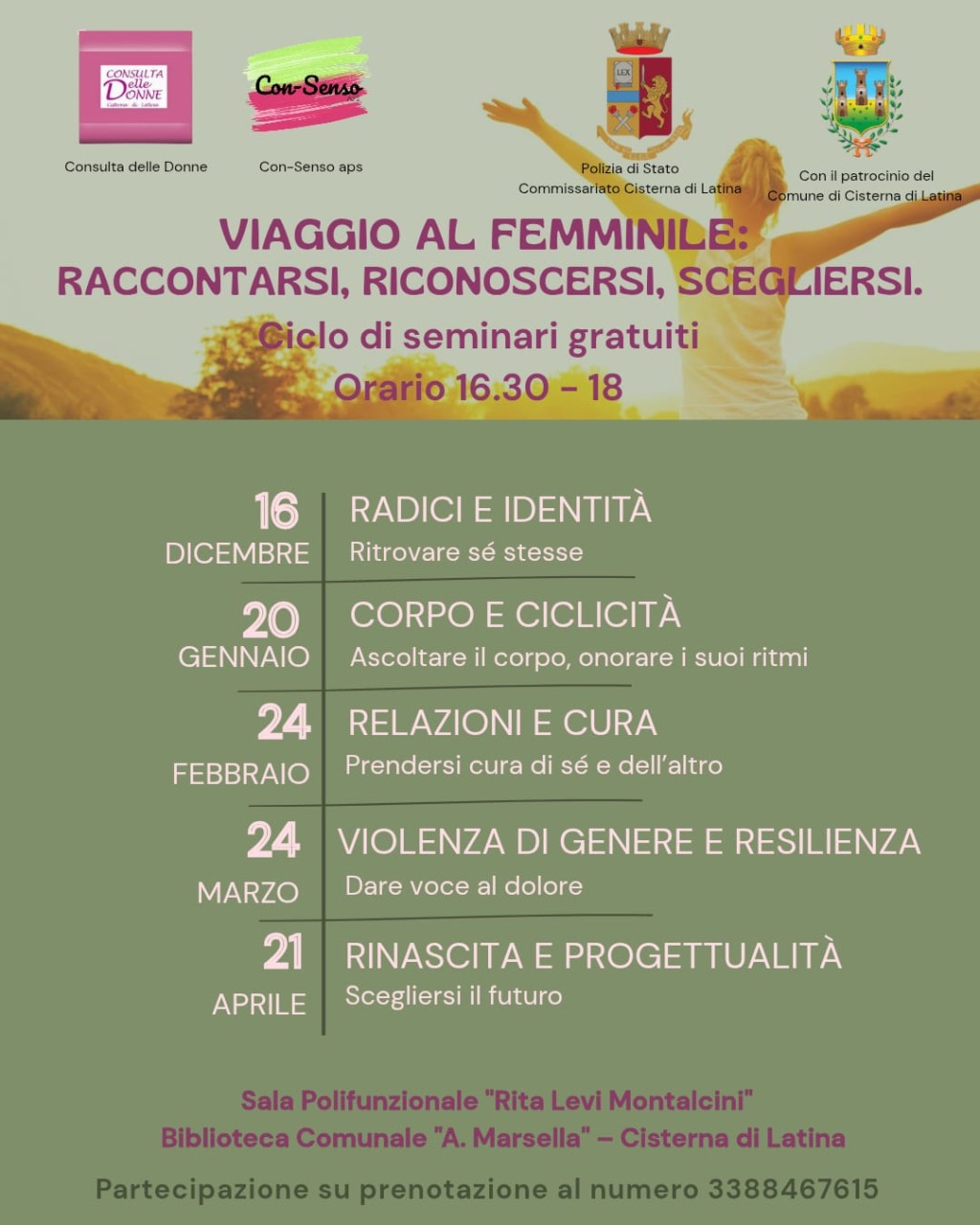 “Viaggio al femminile”, un percorso di ascolto e consapevolezza