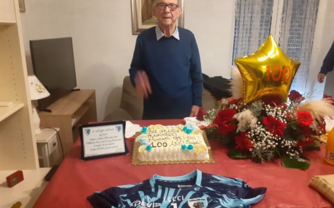 Luigi Lecci, un centenario da leggenda. Grande festa per l’ex portiere della Di Biagio