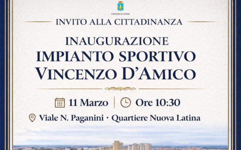 Cerimonia d’inaugurazione dell’impianto sportivo “Vincenzo D’Amico”