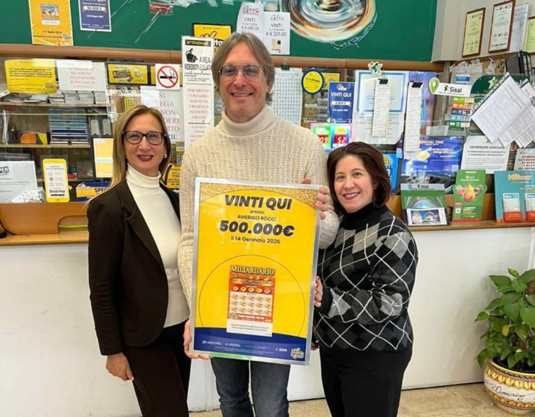 Gratta e Vinci, vincita di 500.000 euro con un biglietto a 5 euro