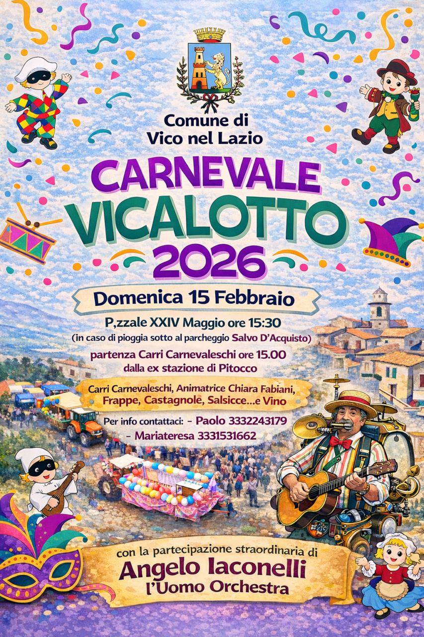 Carnevale Vicalotto 2026: festa e tradizione per grandi e piccoli