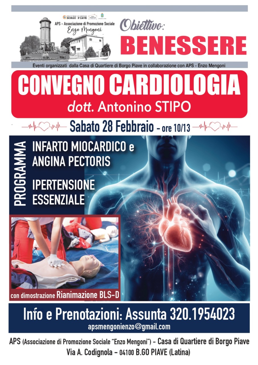 Cuore e prevenzione, incontro pubblico con il cardiologo Antonino Stipo