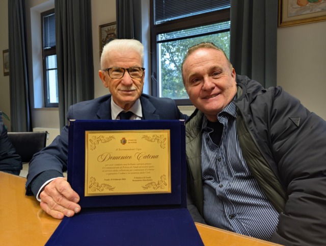 Fondi saluta il Sovrintendente Capo Domenico Catena: 41 anni al servizio della Polizia