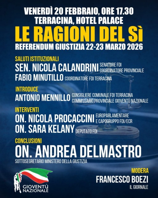 Referendum “Le ragioni del sì”, incontro all’Hotel Palace