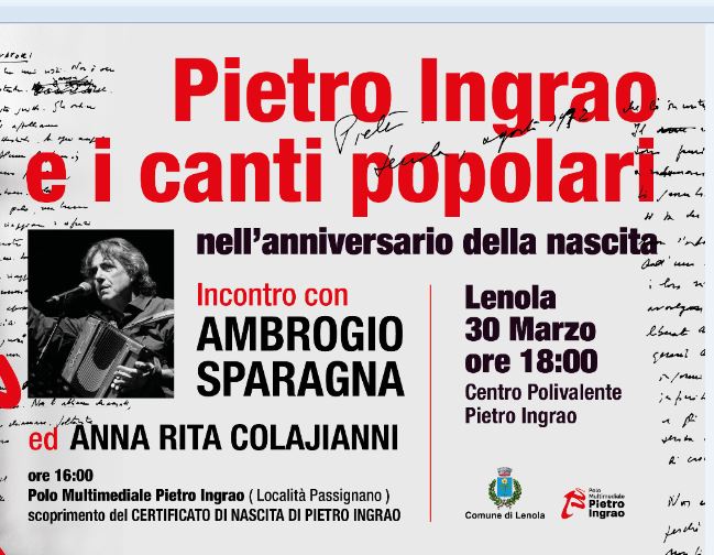 Pietro Ingrao e i canti popolari