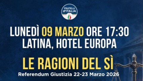 Referendum sulla giustizia, “Le ragioni del Sì” organizzato da Fratelli d’Italia