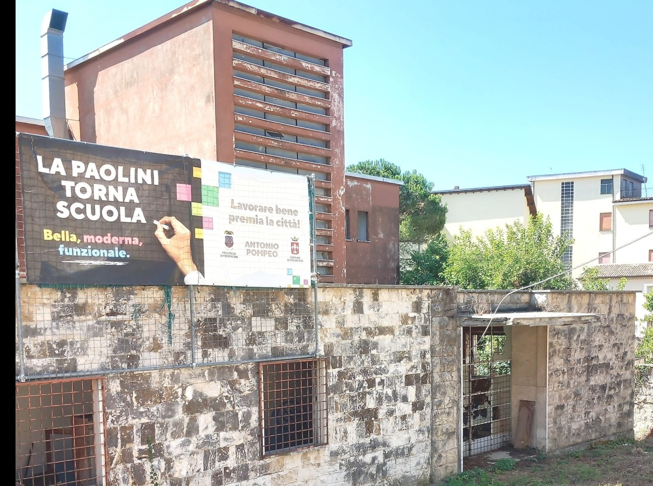 Ex scuola Paolini”, avviato il cantiere per l’efficentamento