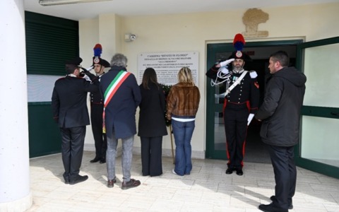 La cerimonia in memoria del Brigadiere Benito Di Florio