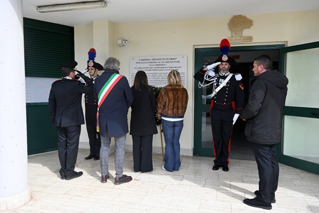 La cerimonia in memoria del Brigadiere Benito Di Florio
