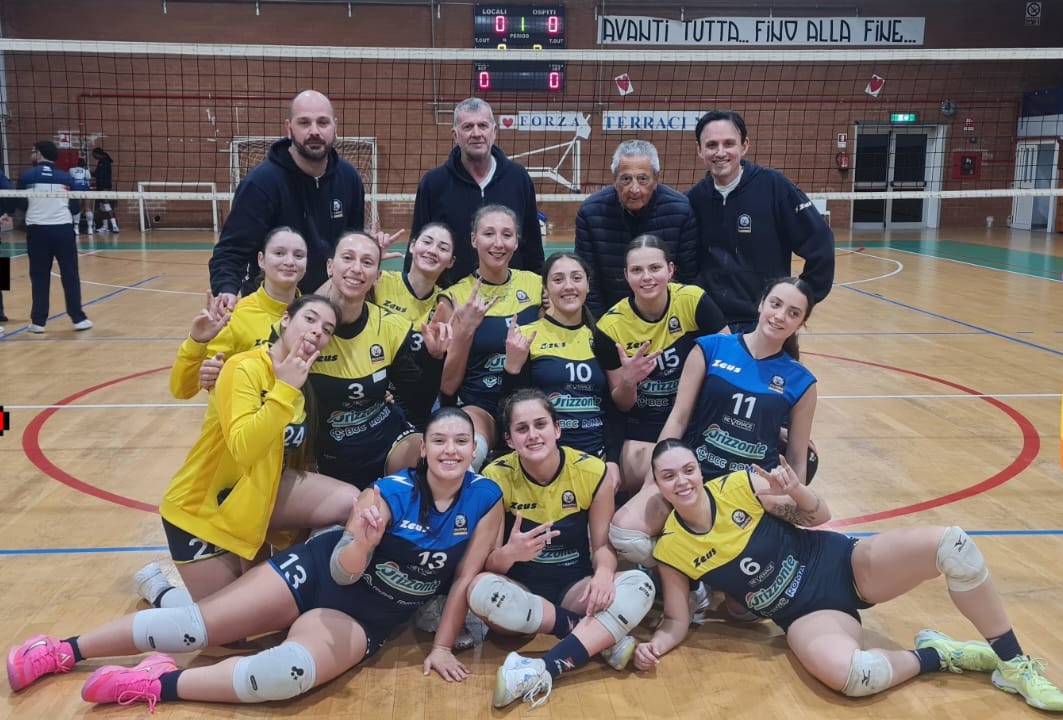 La Futura Terracina supera 3 a 1 Volleyrò in rimonta