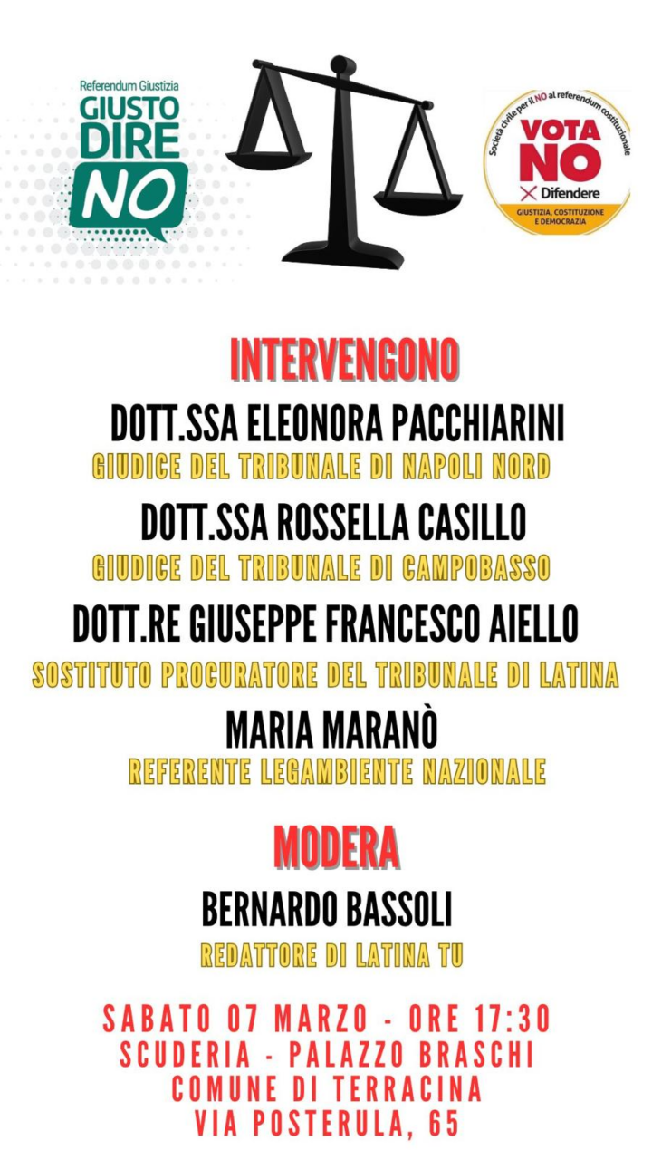 Referendum: Comitato per il “no”, incontro a Terracina sabato prossimo