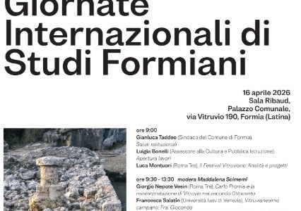 Giovedì 16 aprile le “Giornate Internazionali di Studi Formiani”
