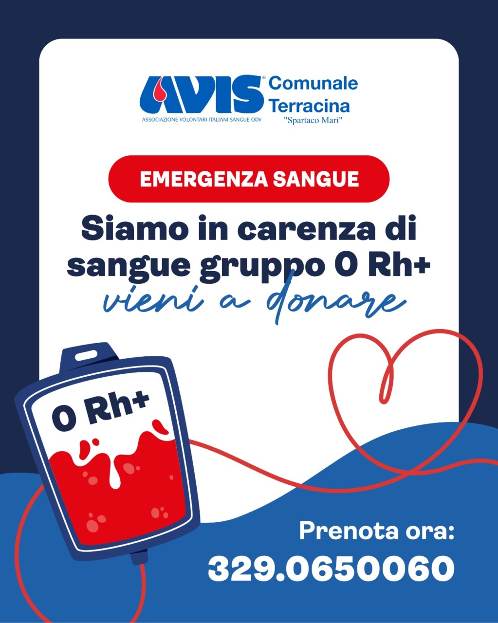 Emergenza sangue 0 RH positivo. Attivate le sezioni Avis