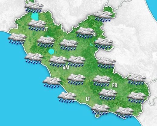 Maltempo, allerta gialla a Latina e Frosinone