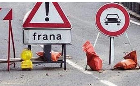 Frana sulla Provinciale, chiuso un tratto della Trisulti-Civita