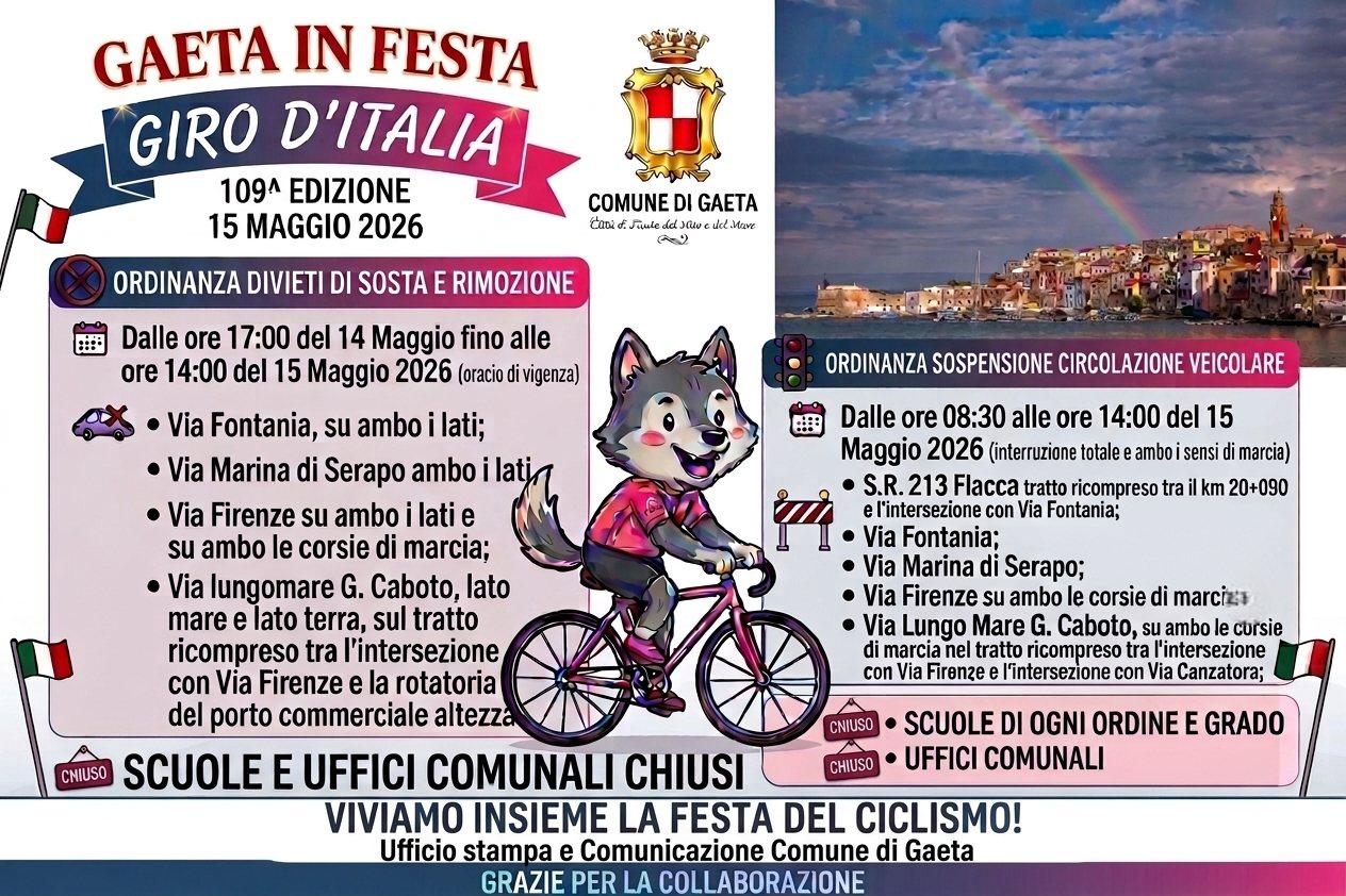 La Città si tinge di rosa per il passaggio del Giro d’Italia