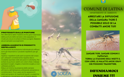 Al via la campagna di prevenzione contro le arbovirosi e la diffusione delle zanzare