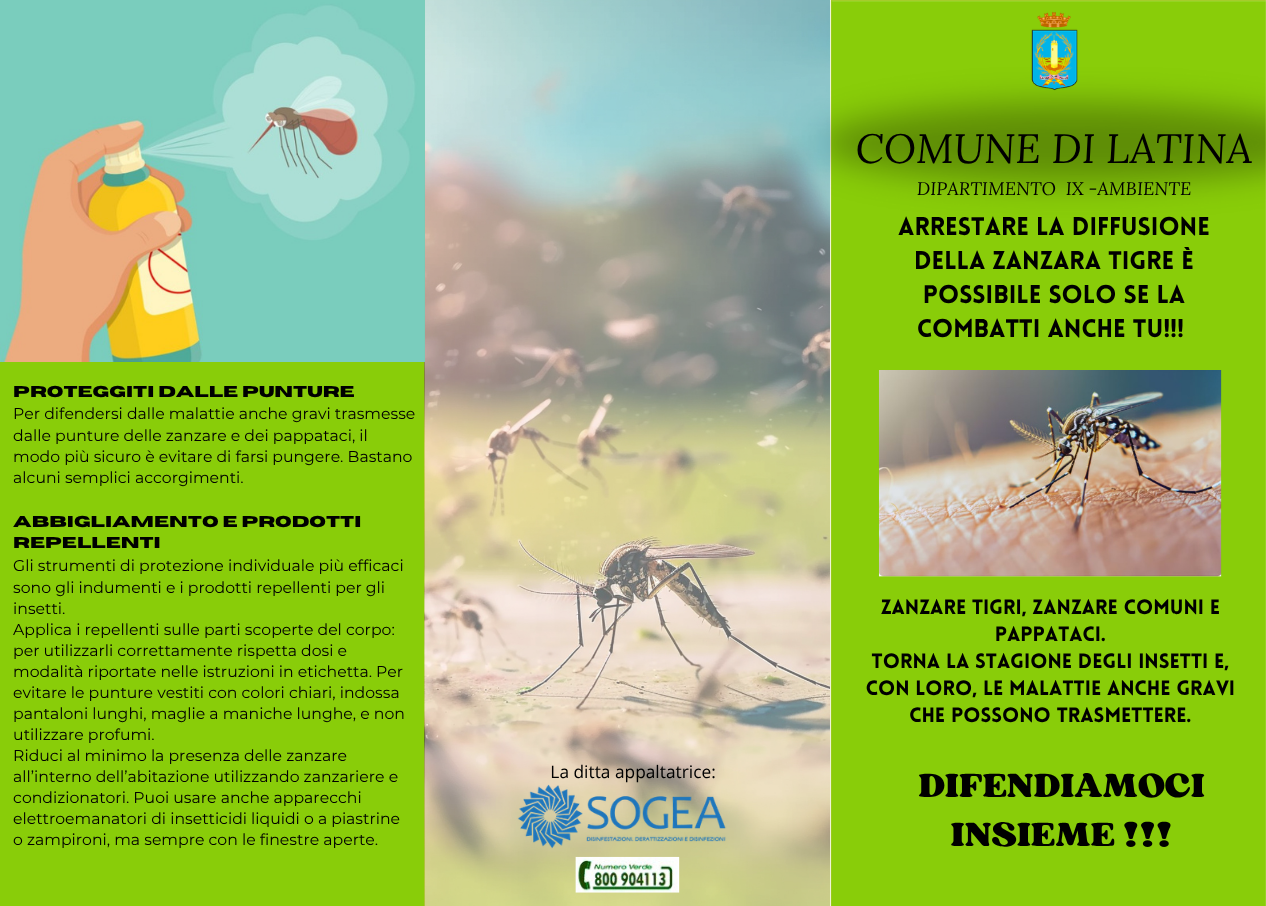 Al via la campagna di prevenzione contro le arbovirosi e la diffusione delle zanzare