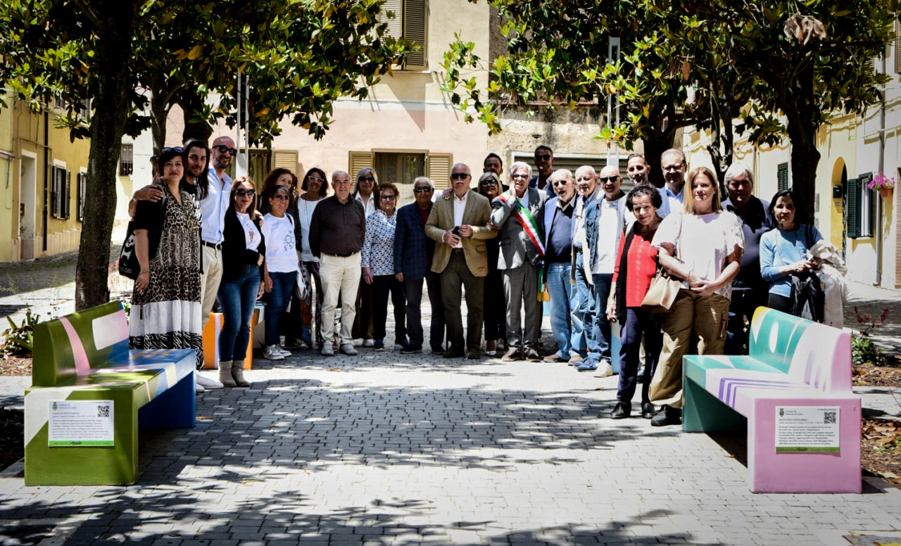 Inaugurati il Giardino del Divino Amore e le “panchine parlanti”