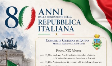 Festa della Repubblica, a Cisterna si inaugurano Largo 21 Donne della Costituente e la Scalinata della Costituzione Italiana