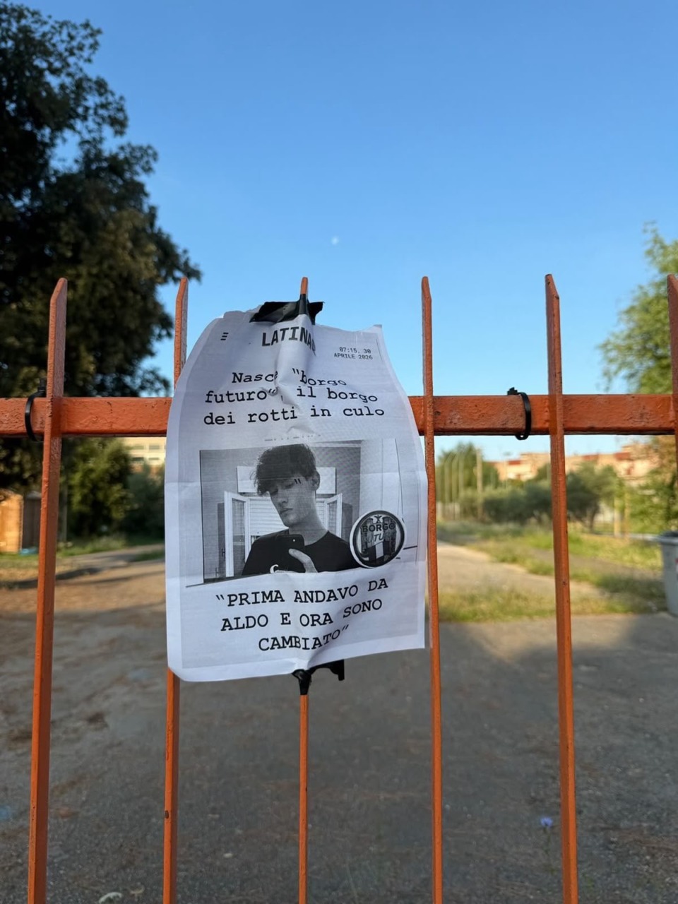 Volantini offensivi e denigratori contro il presidente di Borgo Futuro, Marco Riccio. La solidarieta’ del sindaco