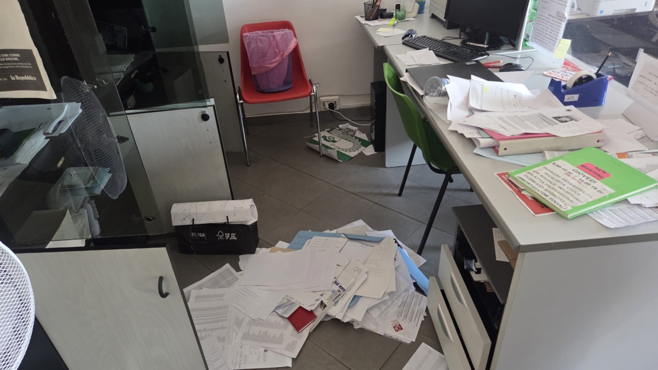 Messa a soqquadro la sede dello SPI CGIL allo Scalo, il sindacato: “Gesto grave contro luogo di tutela, ascolto e diritti”