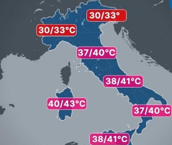 Caldo, ancora bollino rosso a Latina e Frosinone: “E’ la giornata più rovente di questa terza ondata”