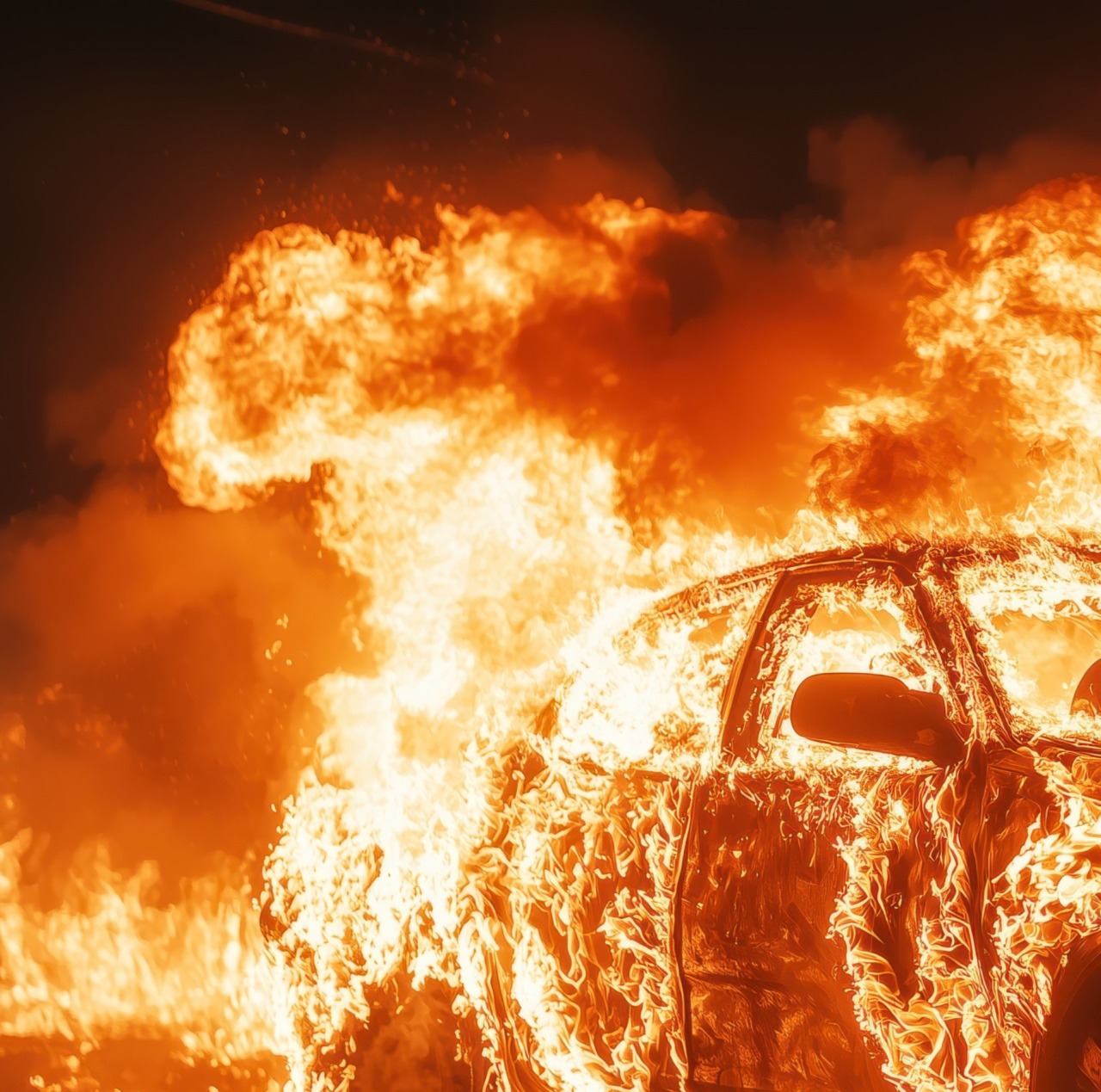 Auto in fiamme nella notte a Fossignano