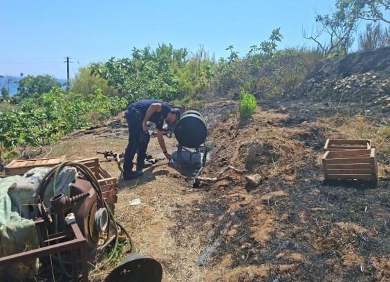 Incendio boschivo scaturito da un braciere: denunciato un proprietario agricolo