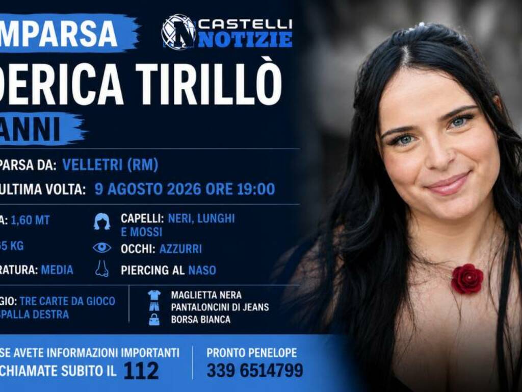 18enne scomparsa da giorni: l’appello per ritrovare Federica Tirillò