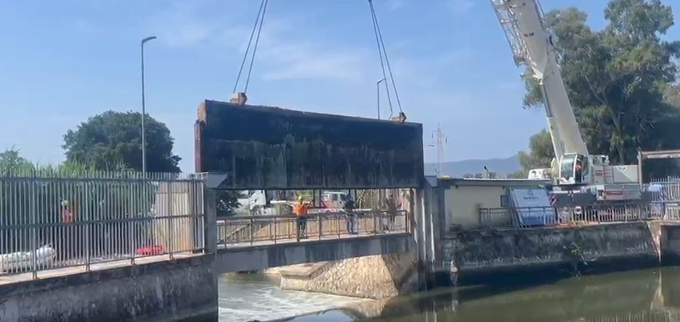 Rimossa la vecchia paratoia del fiume Sisto