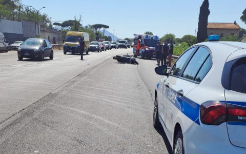 Scontro tra velocipede e moto Honda. Grave il conducente del primo mezzo