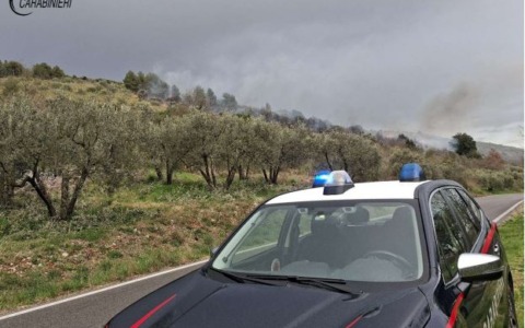 Dà fuoco agli sfalci e perde il controllo delle fiamme, distrutto un ettaro di vegetazione. Denunciato un uomo