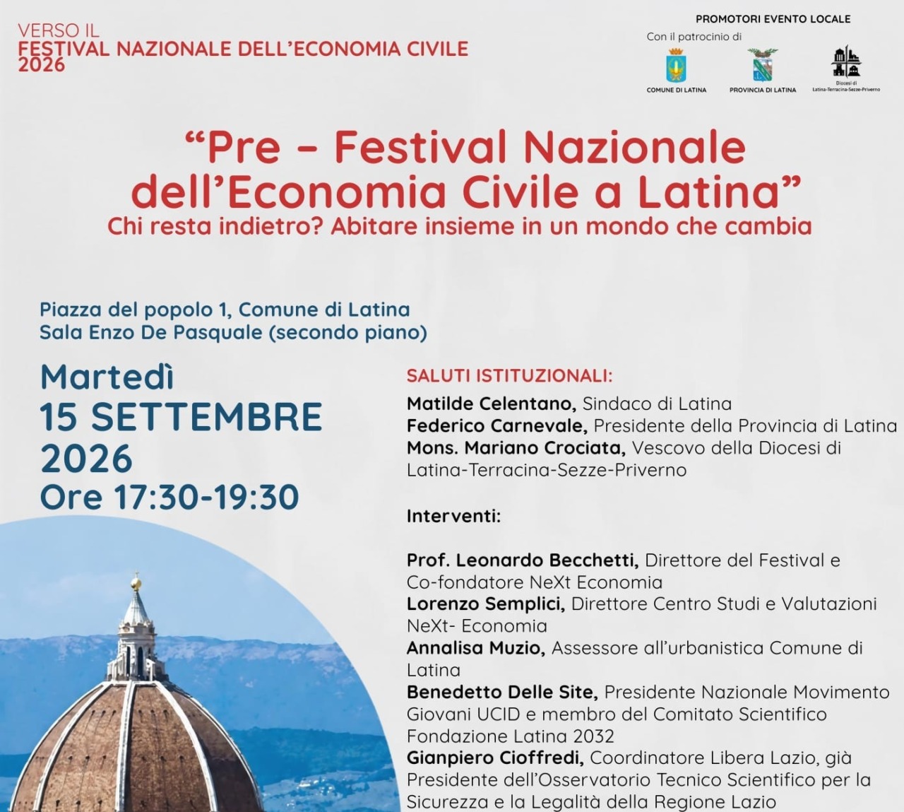 In città il Pre Festival nazionale dell’Economia civile, affronterà il tema della crisi abitativa