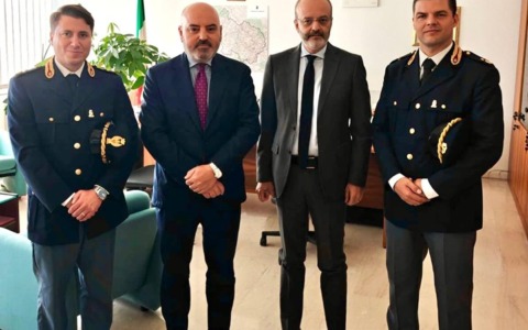 Il Questore della Provincia di Frosinone, dott. Stanislao Caruso, incontra il Procuratore della Repubblica Dott. Francesco Minisci